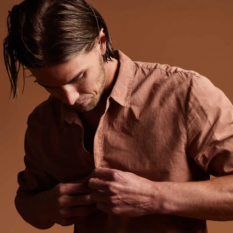 Standard Shirt - Nutmeg Pigment sold by James Perse