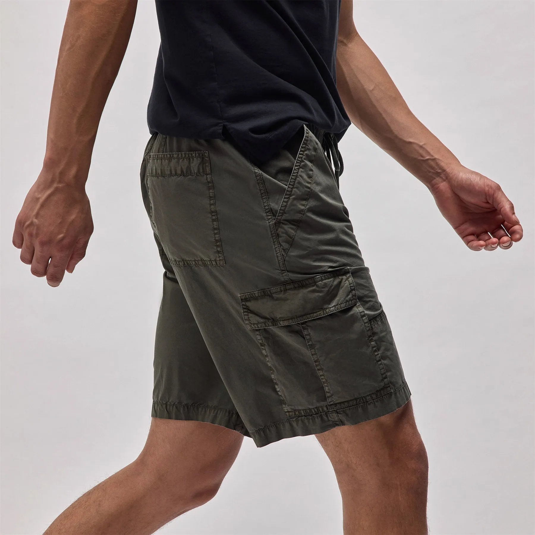Stretch Poplin Cargo Short - Palm Pigment sold by James Perse product image thumbnail 2
