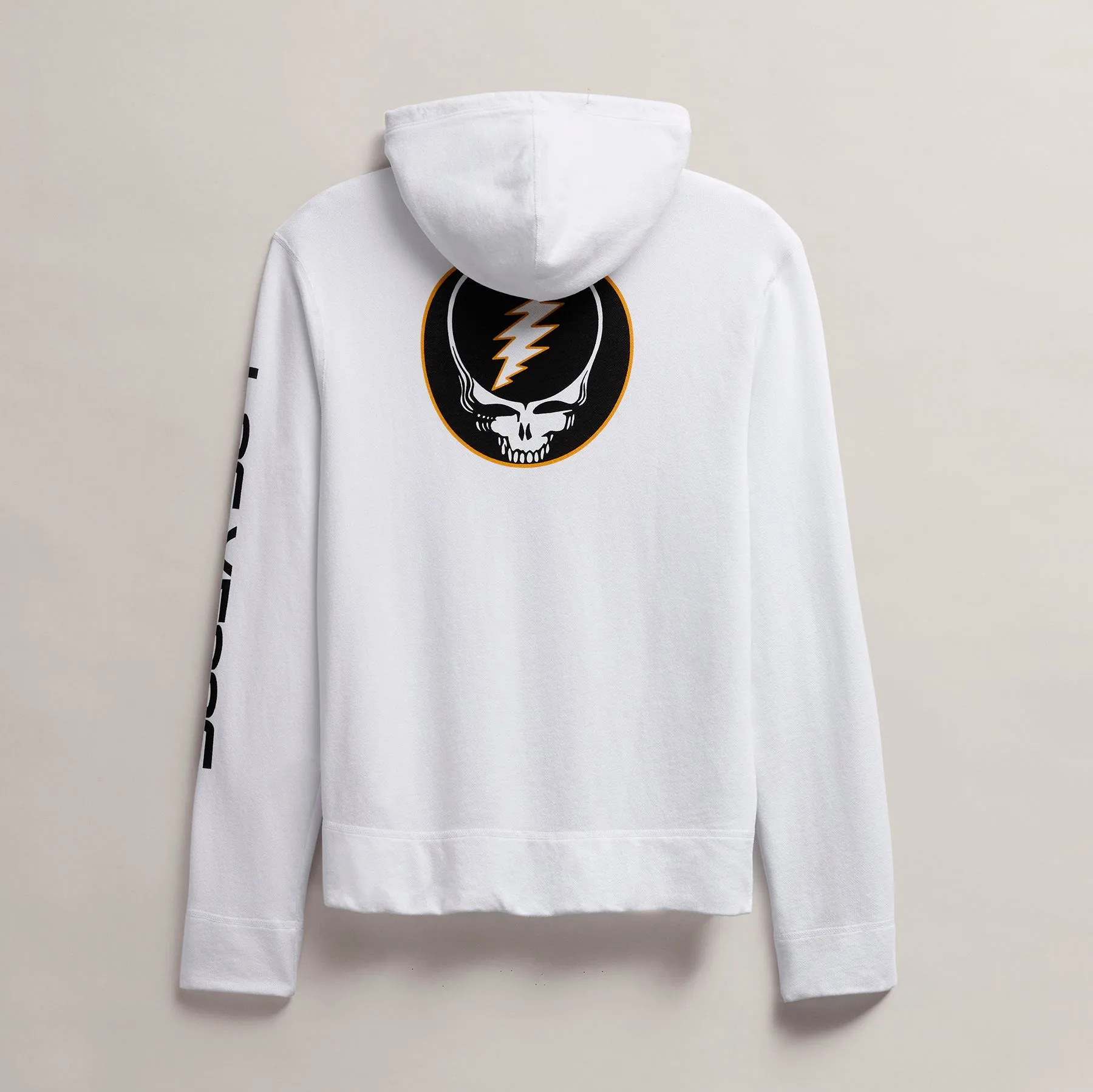 Men's Grateful Dead Lightning Bolt Full Zip Hoodie - White/Cadmium sold by James Perse product image thumbnail 2