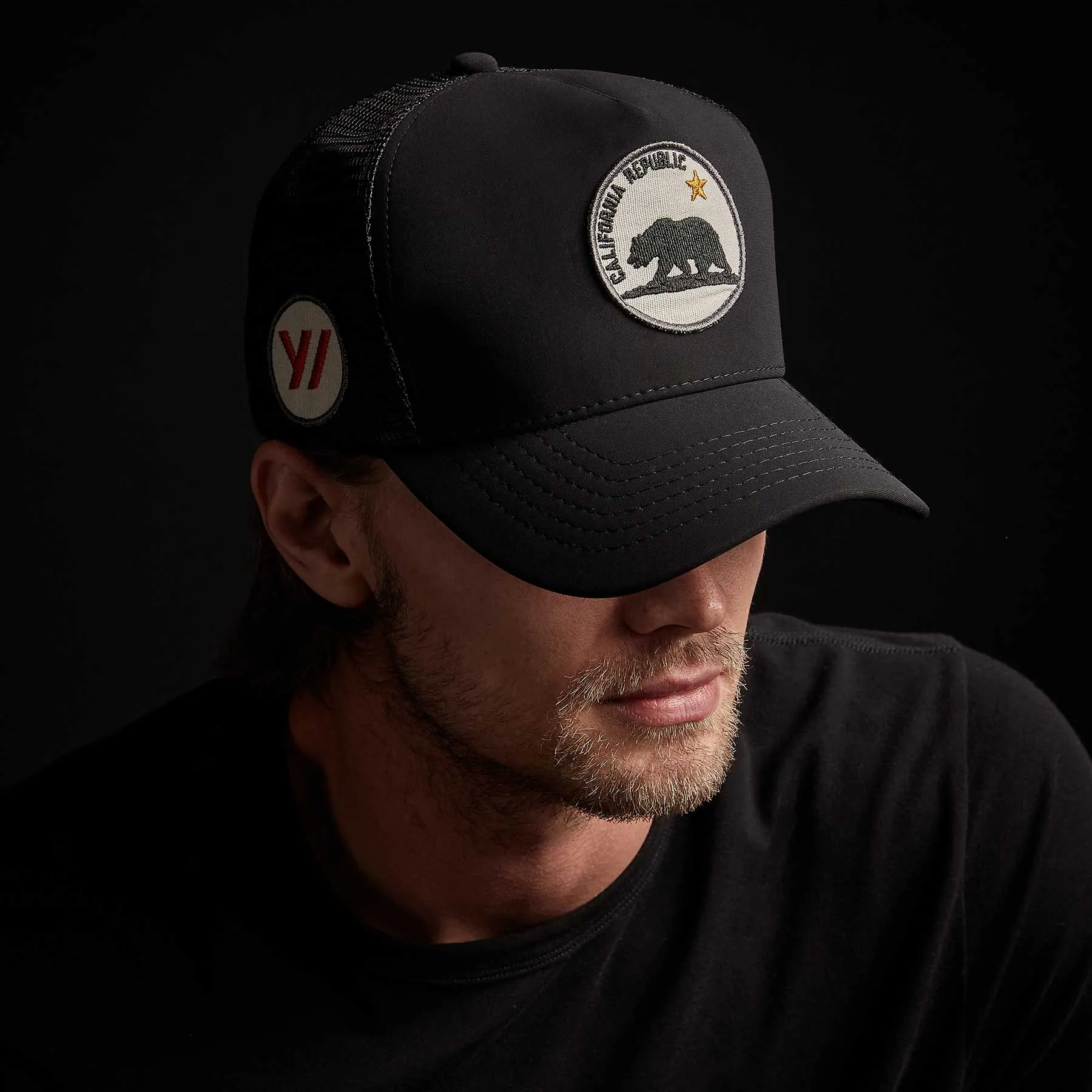 Bear Patch Trucker Hat - Black sold by James Perse