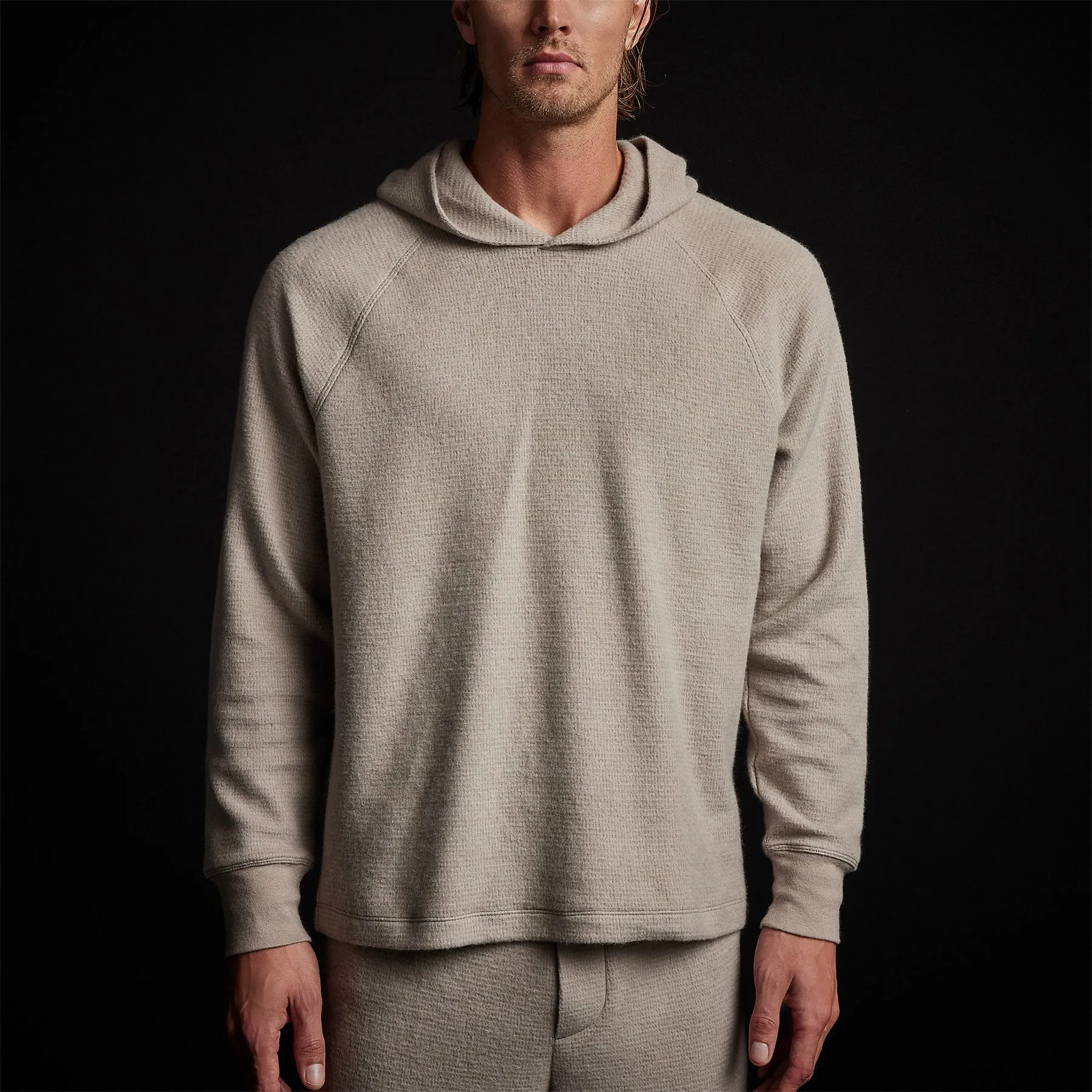 Men's Thermal Knit Lounge Set With Cashmere Blanket - Dapple/Taupe Melange sold by James Perse product image thumbnail 3