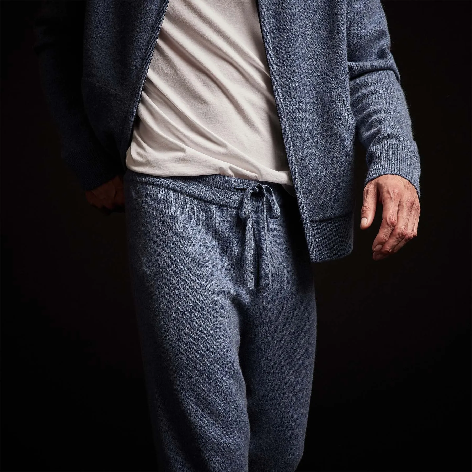 Recycled Cashmere Track Pant - Denim sold by James Perse product image thumbnail 3