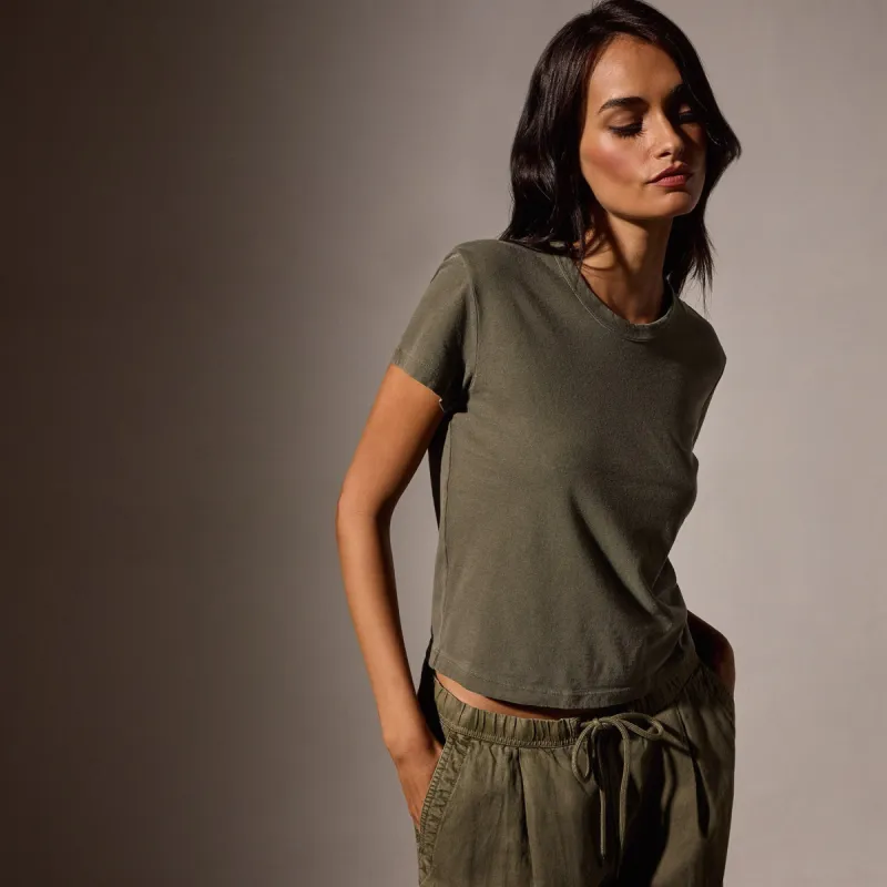 Shrunken Crew Neck Tee - Trooper Pigment sold by James Perse