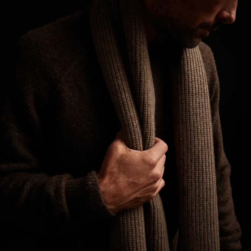 Thermal Cashmere Scarf - Brown Stone sold by James Perse