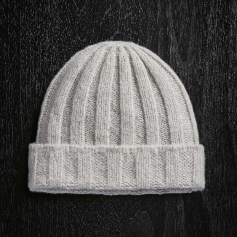 Textured Cashmere Beanie - Mist sold by James Perse