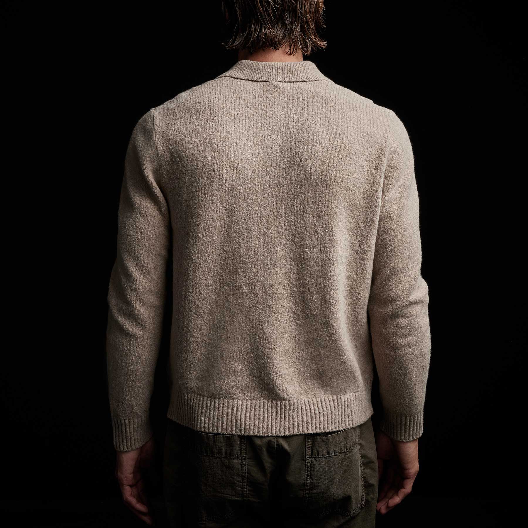 Cotton Wool Polo Sweater Knit - Nude sold by James Perse product image thumbnail 6