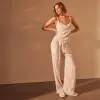 Wide Leg Relaxed Linen Pant - Zephyr Pigment sold by James Perse