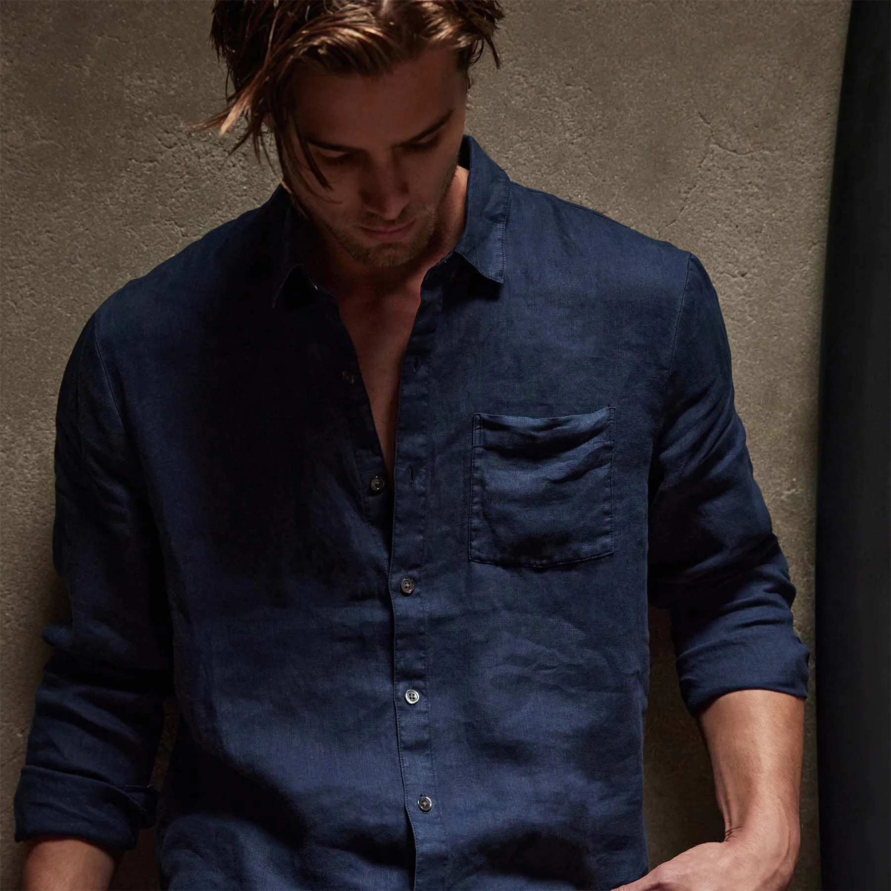 Lightweight Linen Shirt - Imperial Pigment sold by James Perse product image thumbnail 2