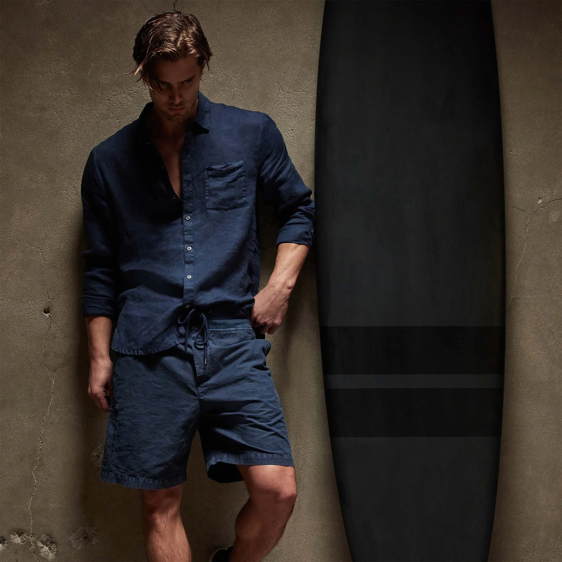 Lightweight Linen Shirt - Imperial Pigment sold by James Perse