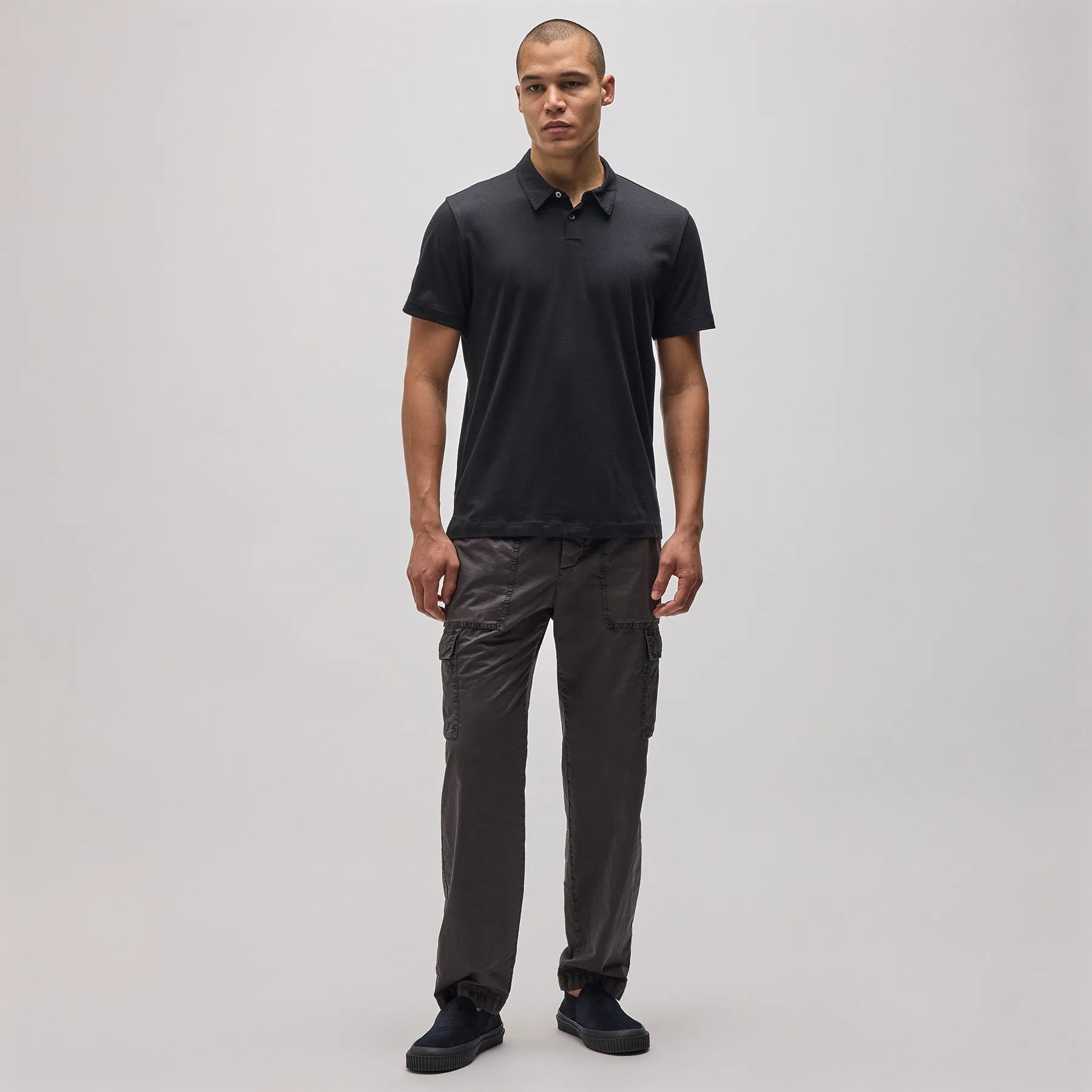 Brushed Lotus Polo - Black sold by James Perse product image thumbnail 3