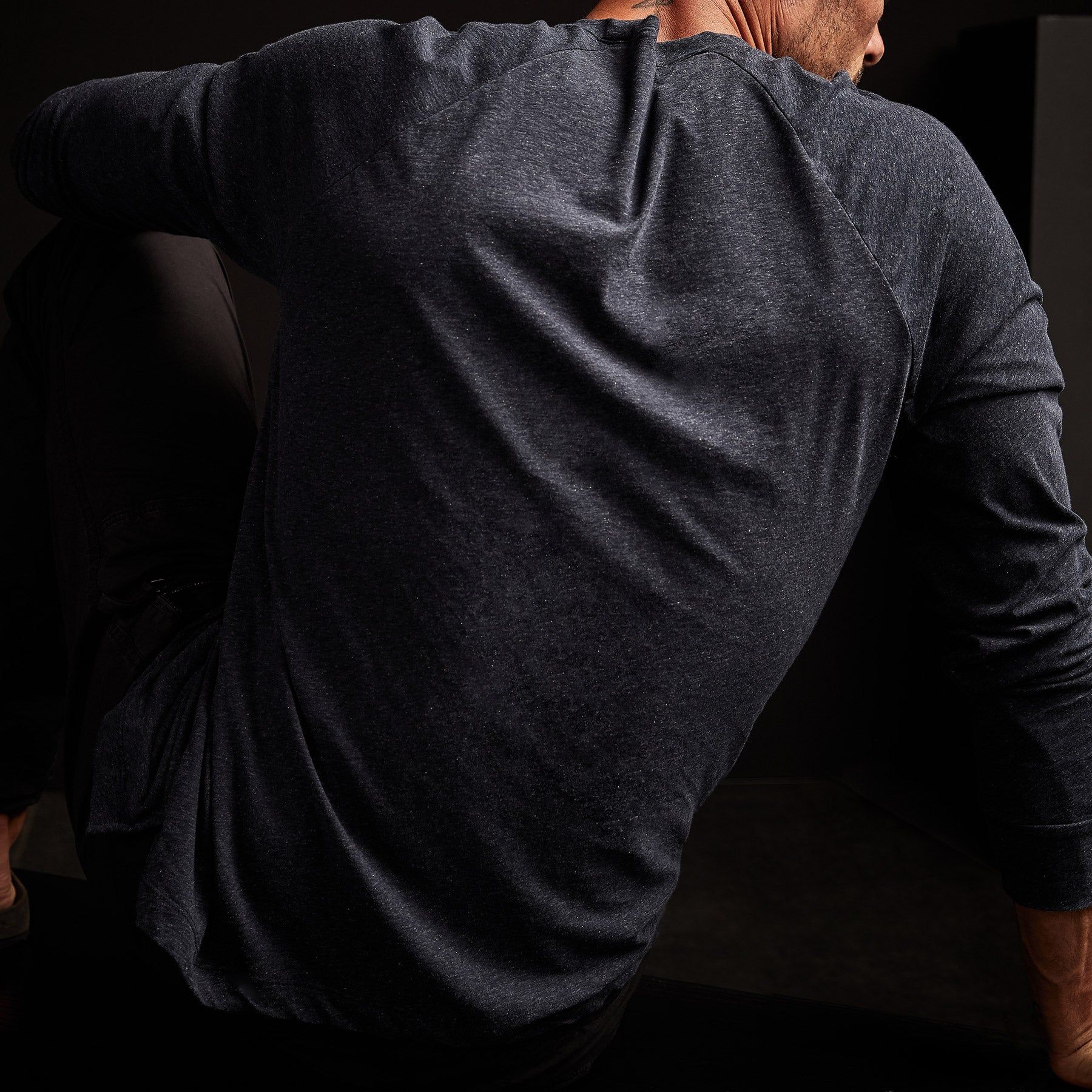 High Twist Recycled Jersey Raglan - Heather Navy sold by James Perse product image thumbnail 4