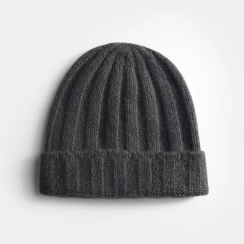 Ribbed Cashmere Beanie - Muddy Green sold by James Perse