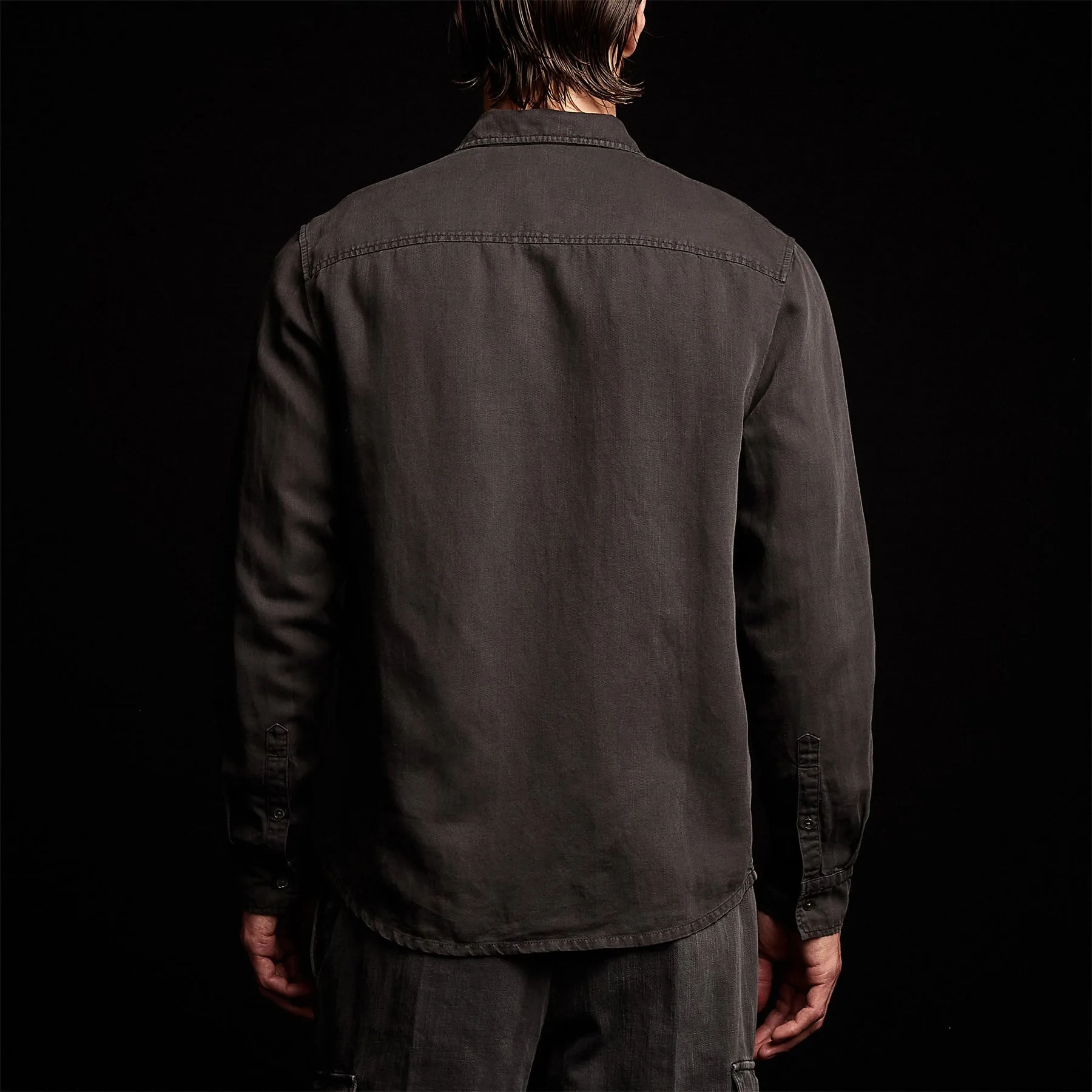 Sierra Cotton Linen Shirt - Magma Pigment sold by James Perse product image thumbnail 5