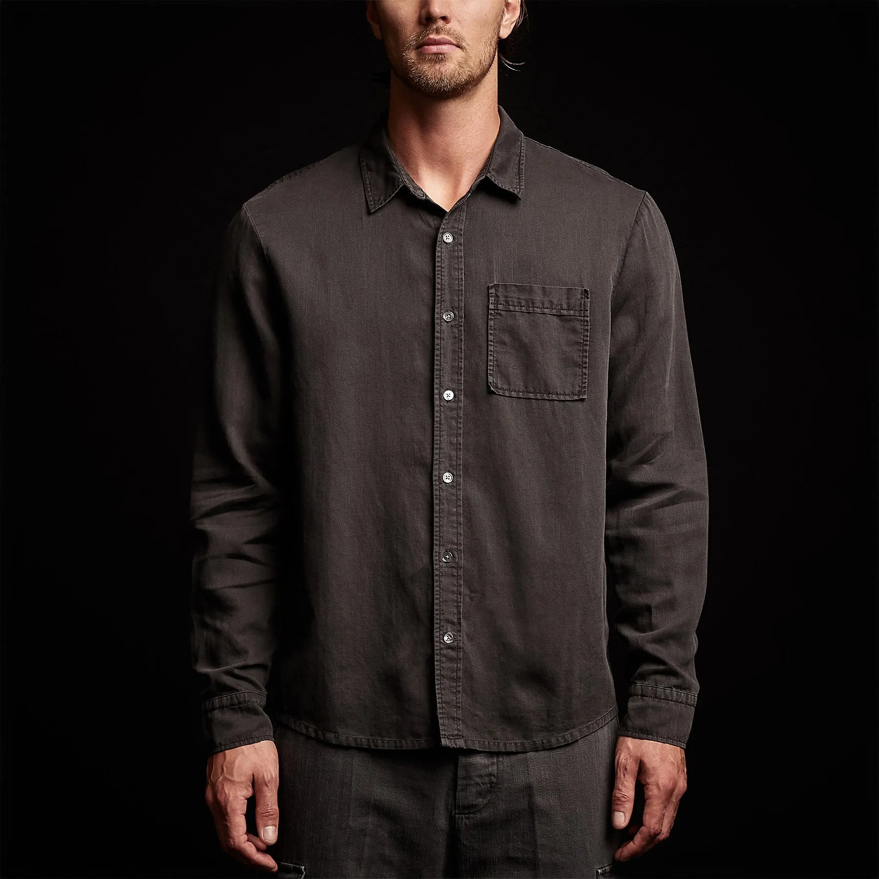 Sierra Cotton Linen Shirt - Magma Pigment sold by James Perse product image thumbnail 4
