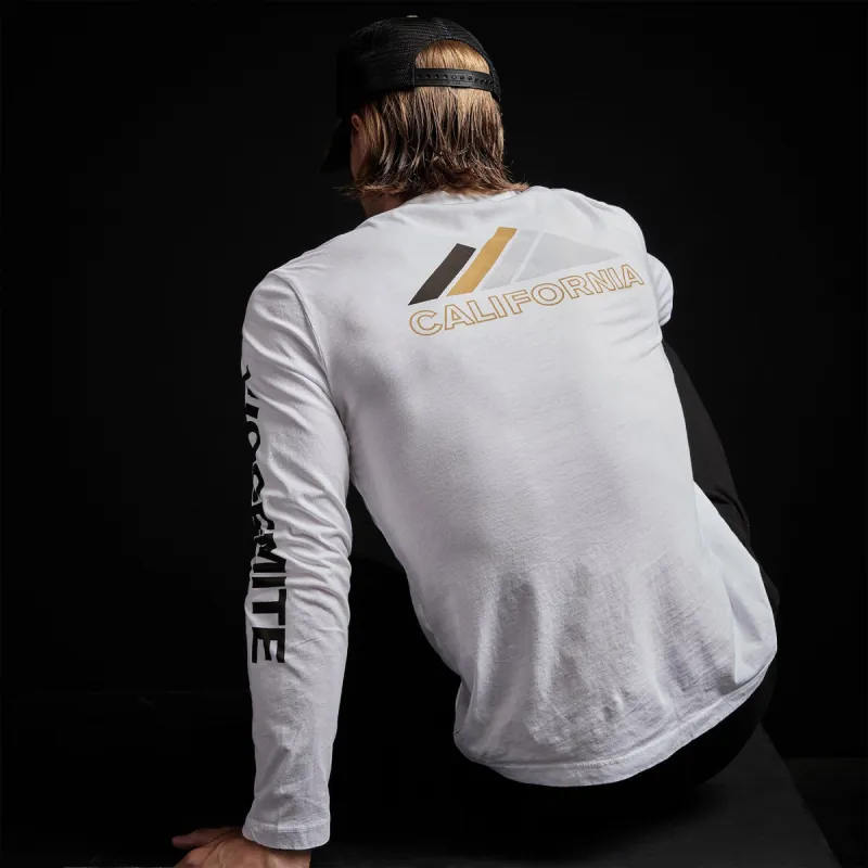Y/OSEMITE Mountain Long Sleeve Crew Neck - White sold by James Perse