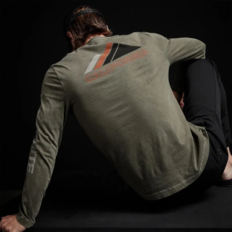 Y/OSEMITE Mountain Long Sleeve Crew Neck - Platoon Pigment sold by James Perse