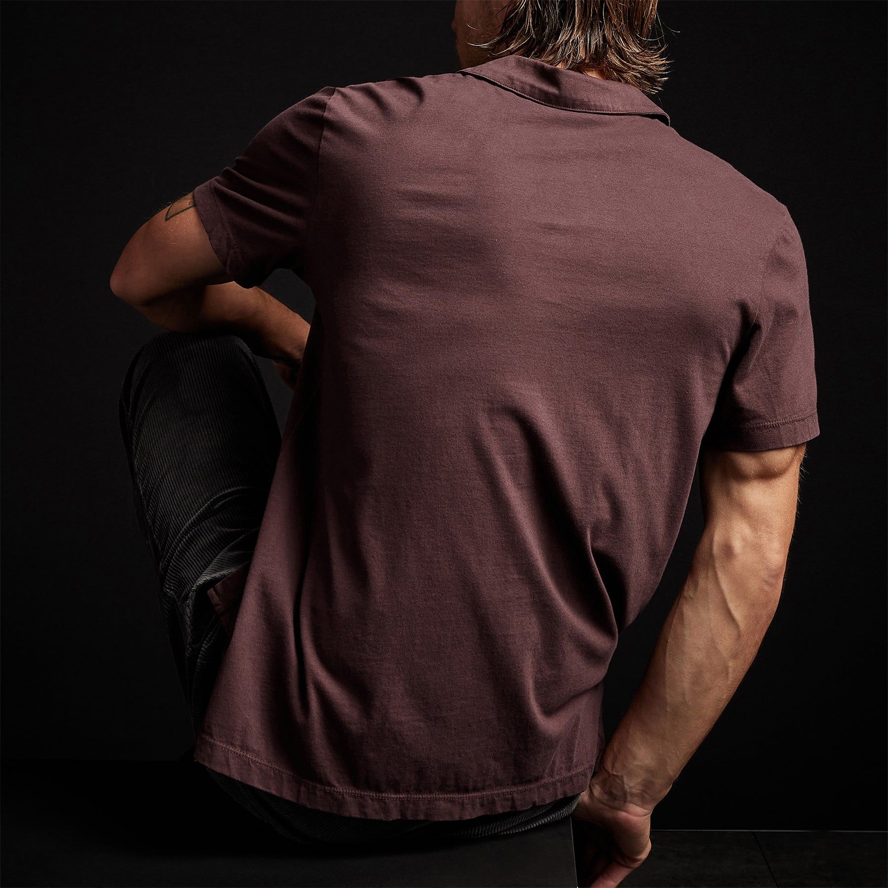 Sueded Jersey Polo - Dahlia sold by James Perse product image thumbnail 4