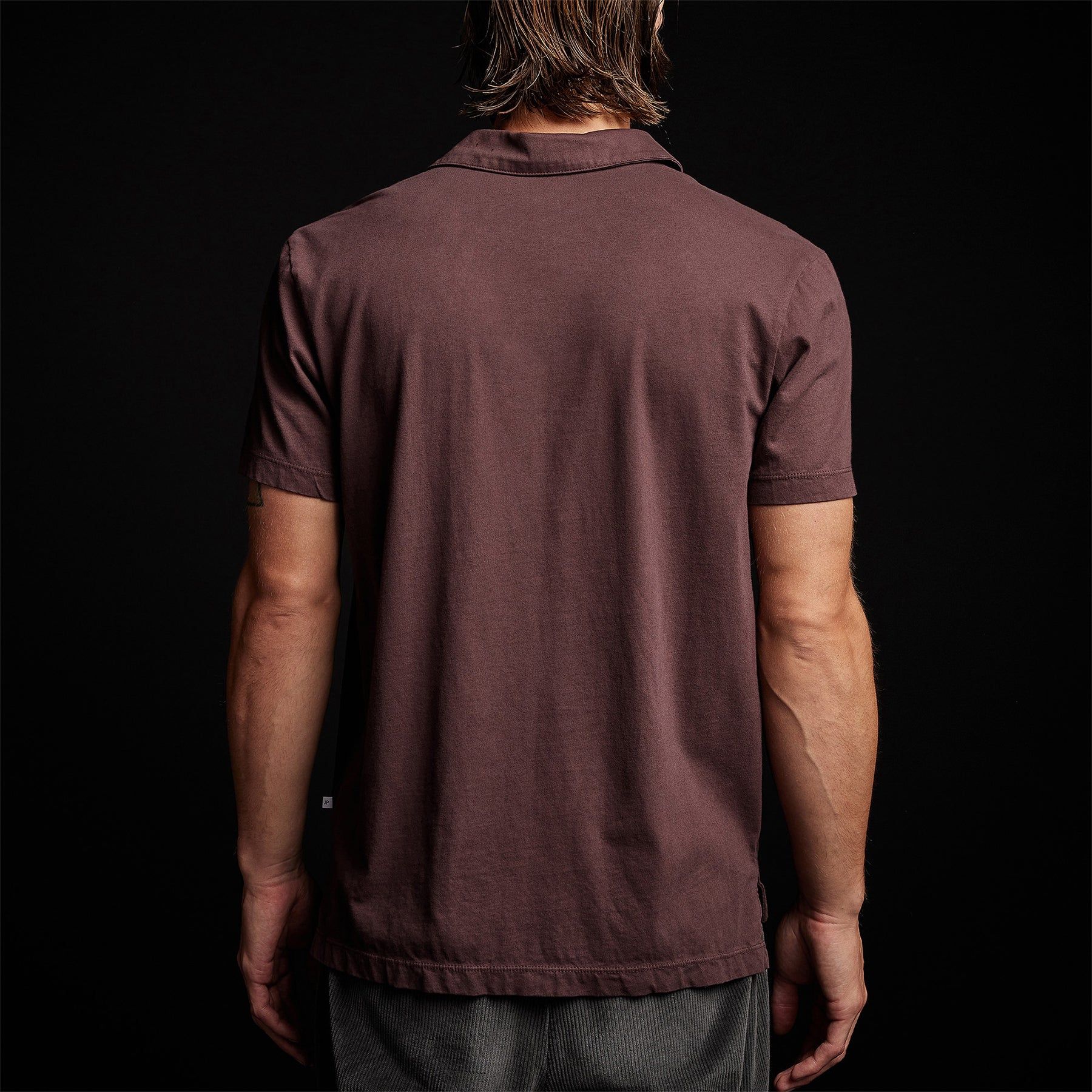 Sueded Jersey Polo - Dahlia sold by James Perse product image thumbnail 6