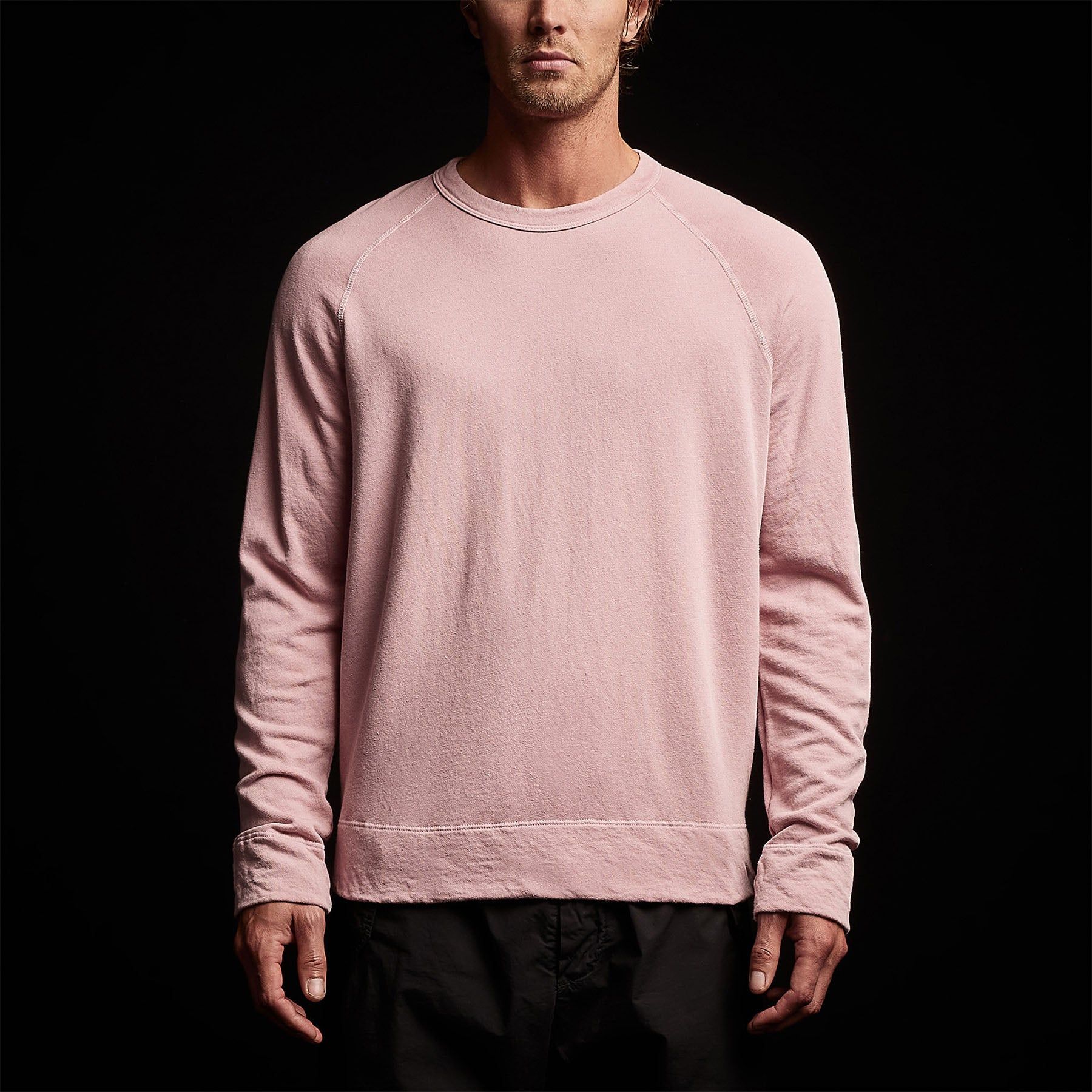 Vintage French Terry Sweatshirt - Antique Rose Pigment sold by James Perse product image thumbnail 4