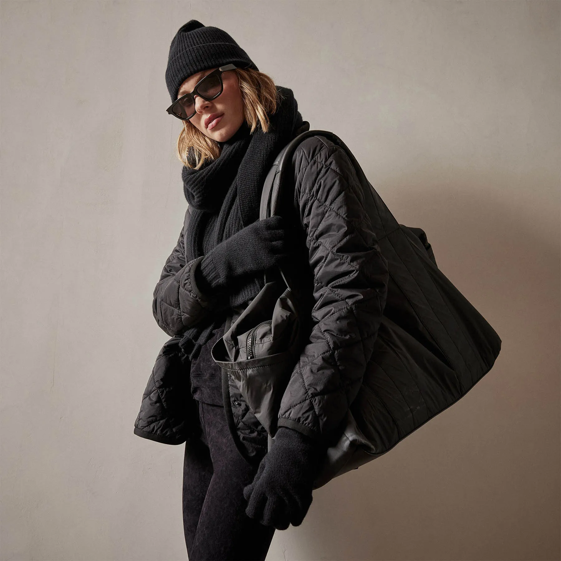 Diamond Quilted Jacket - Black sold by James Perse product image thumbnail 4