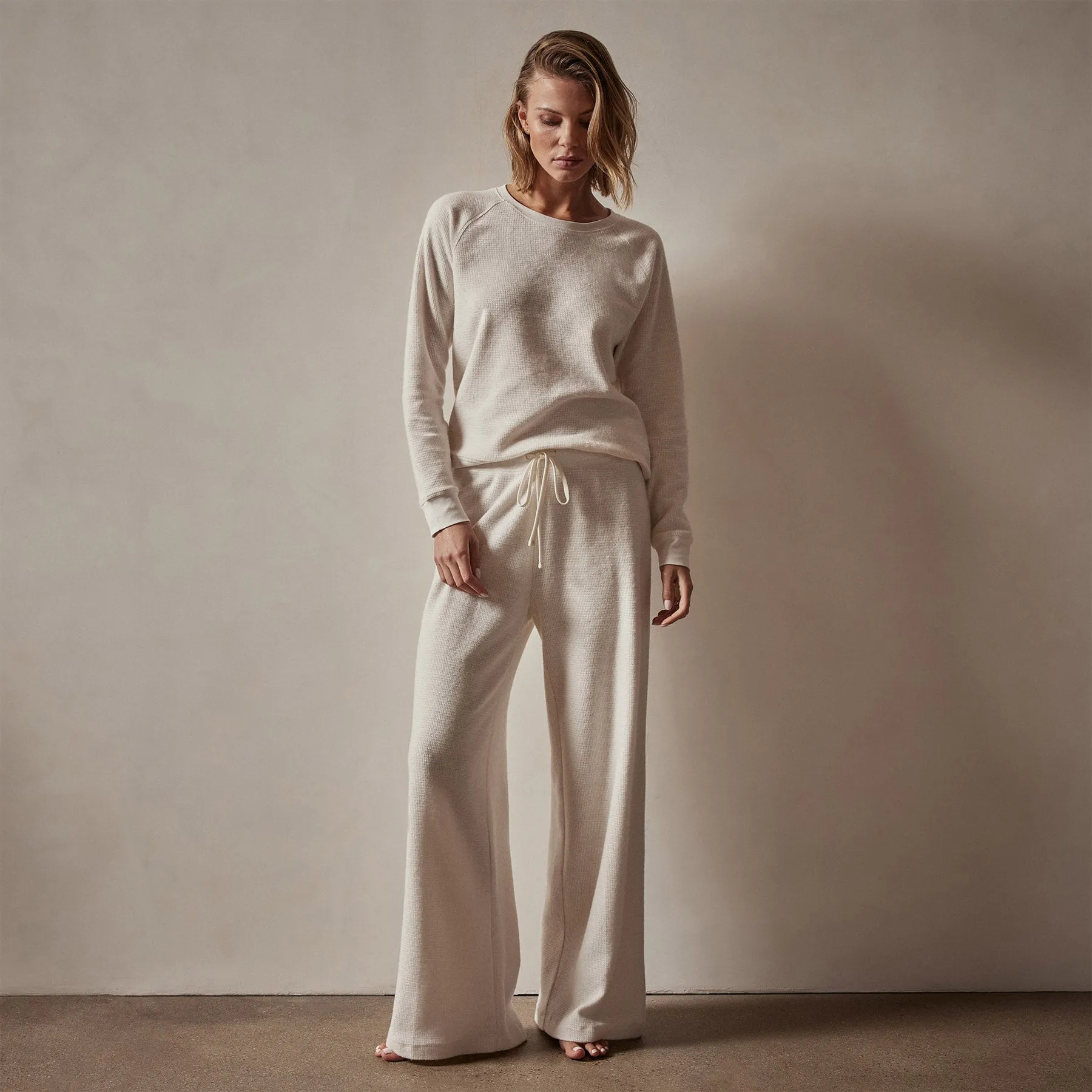 Relaxed Thermal Raglan Top - Oyster sold by James Perse product image thumbnail 3