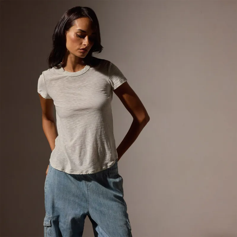 Sheer Slub Crew Neck Tee - Frost sold by James Perse