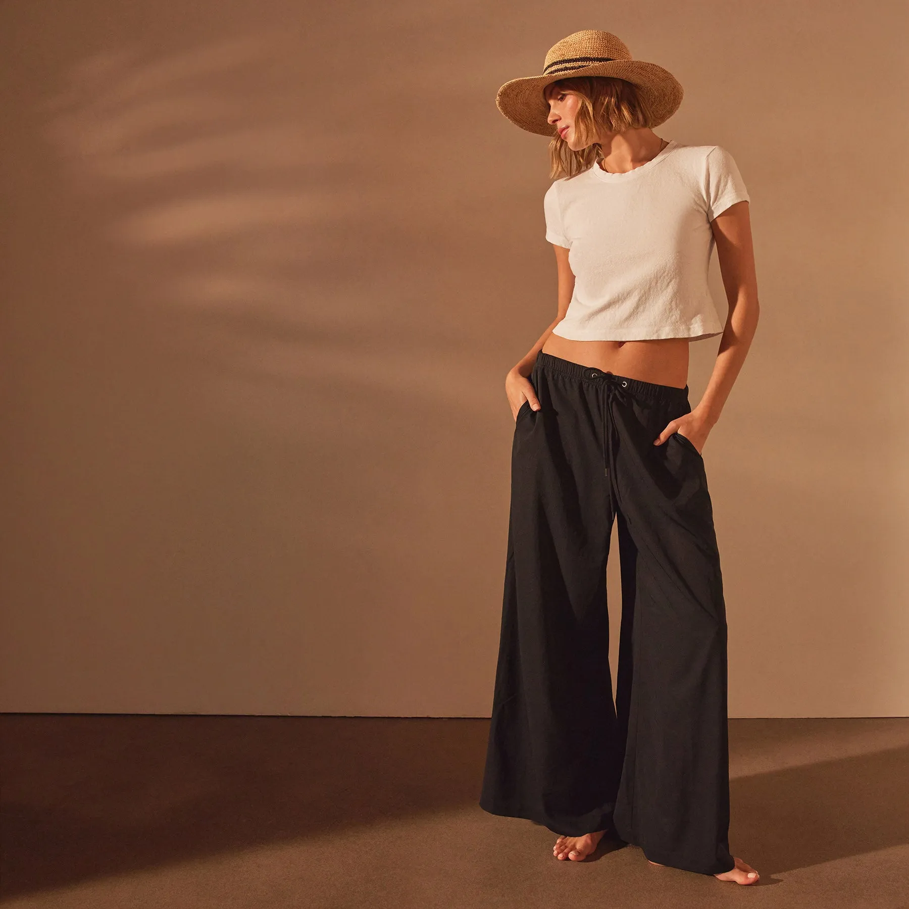 Brushed Jersey Cropped Tee - White sold by James Perse product image thumbnail 2