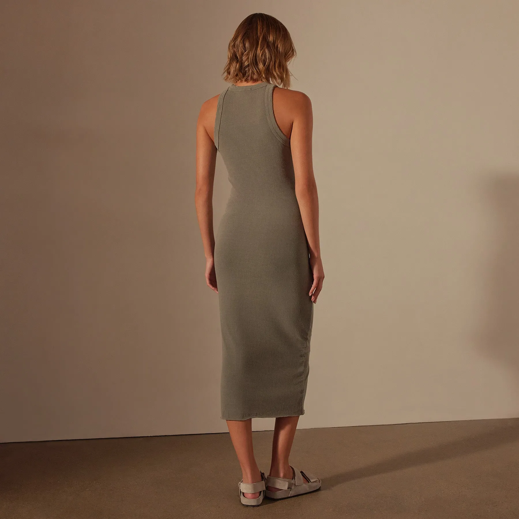 Ruched Cut Away Tank Dress - Palm Pigment sold by James Perse product image thumbnail 4