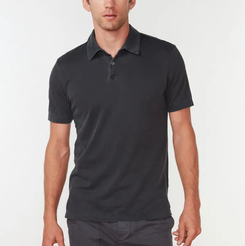 Sueded Jersey Polo - Magma Pigment sold by James Perse