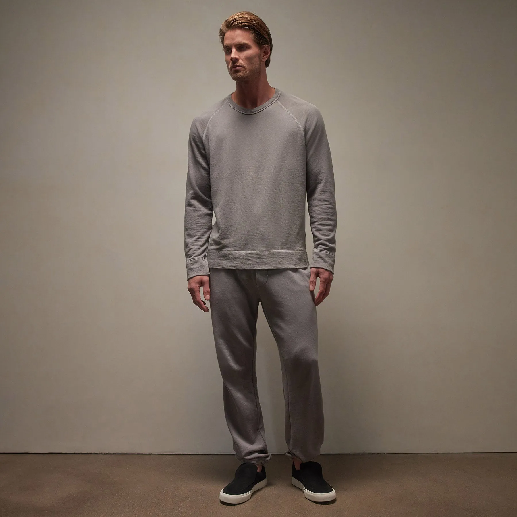 Vintage French Terry Sweatshirt - Silver Grey Pigment sold by James Perse product image thumbnail 4