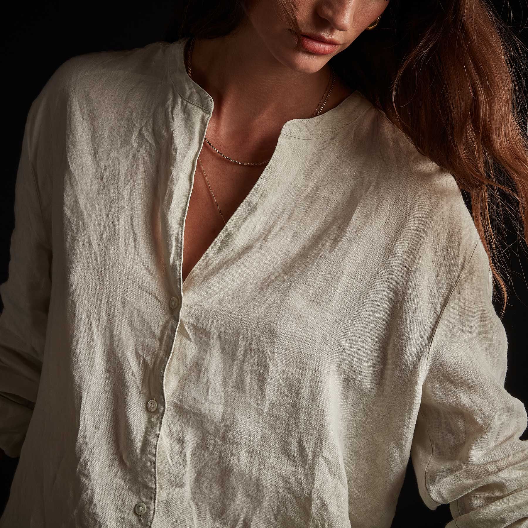 Lightweight Linen Shirt - Paste Pigment sold by James Perse product image thumbnail 3