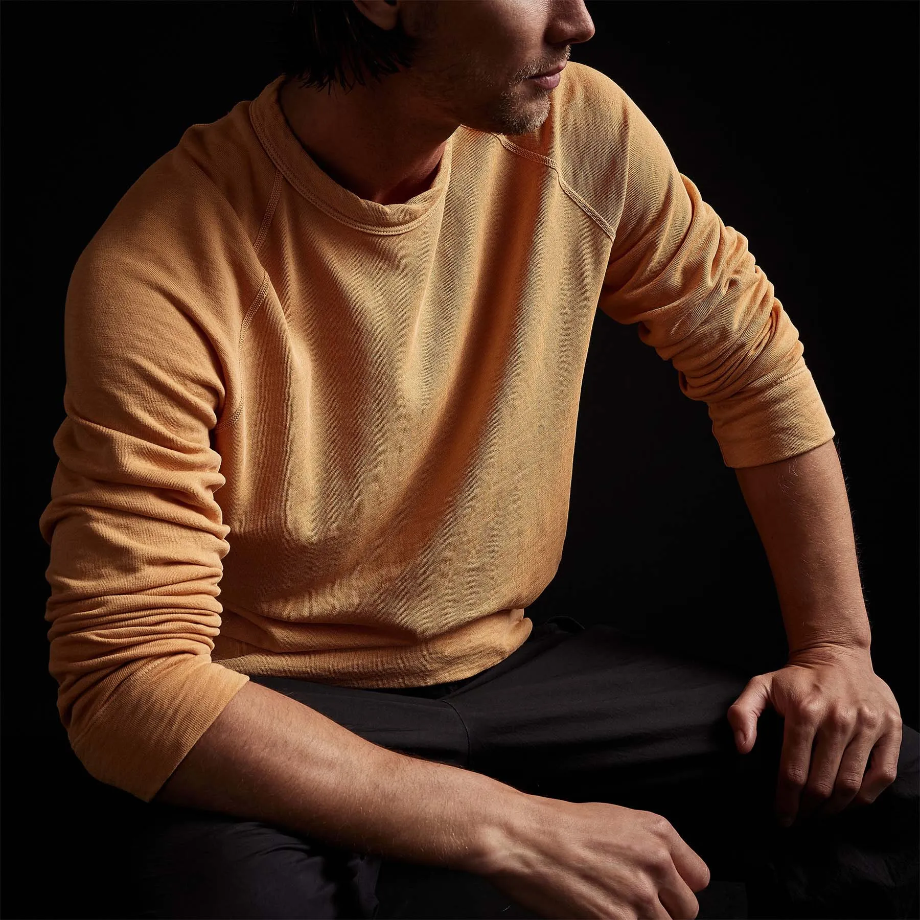 Vintage French Terry Sweatshirt - Apricot Pigment sold by James Perse