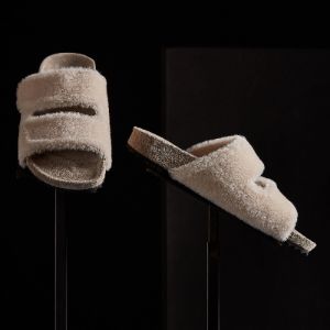 Alpaca Double Strap Slide - Beige/Earth sold by James Perse