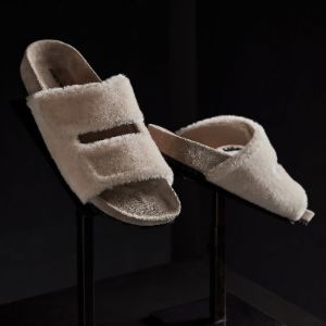 Alpaca Double Strap Slide - Beige/Earth sold by James Perse