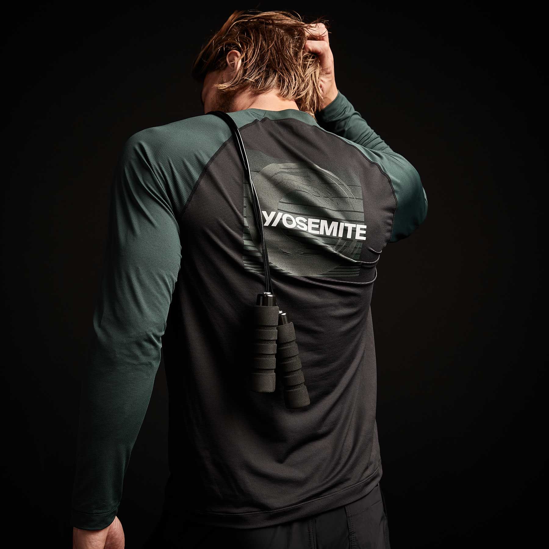 Y/OSEMITE Colorblock Performance Raglan - Black/Bamboo sold by James Perse product image thumbnail 3