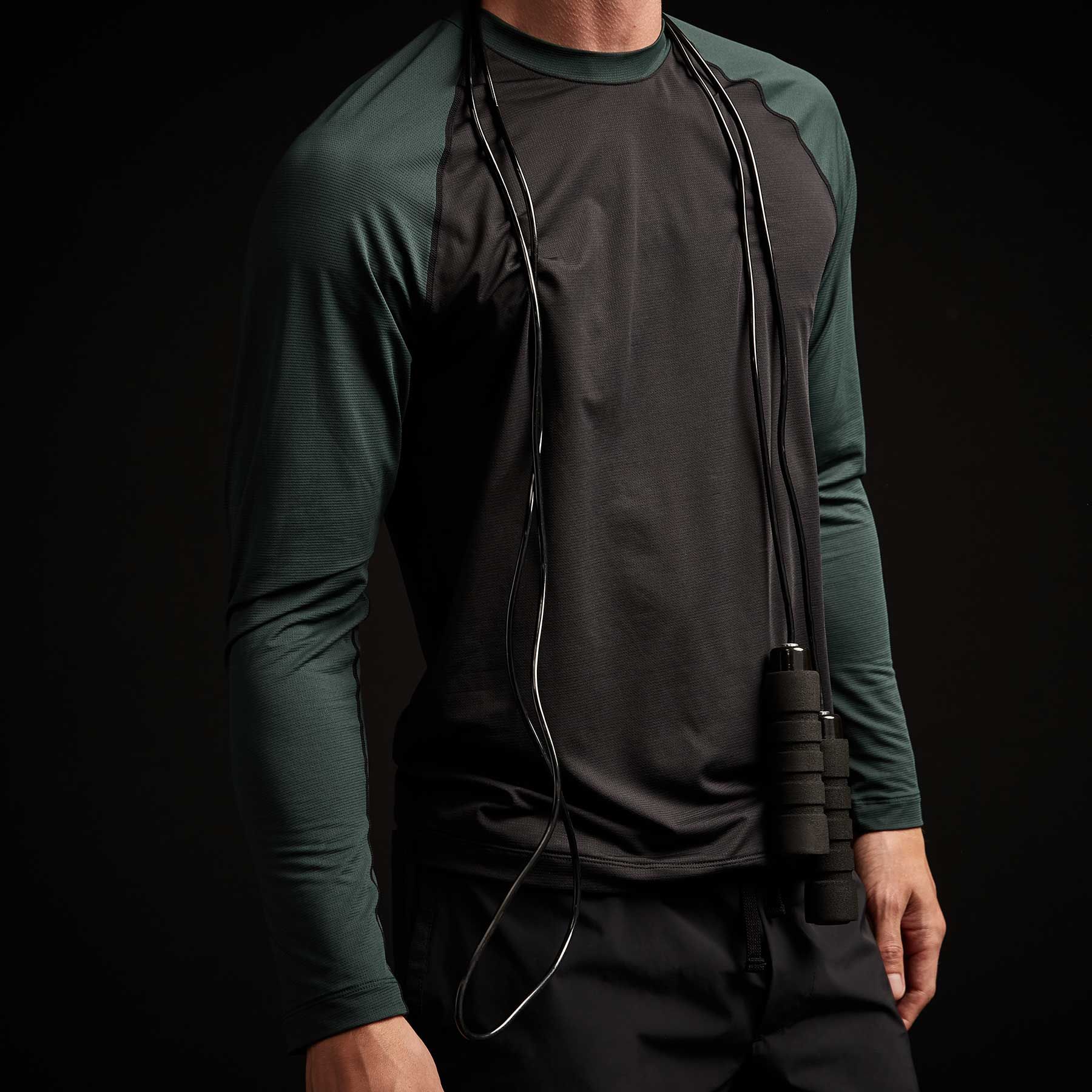 Y/OSEMITE Colorblock Performance Raglan - Black/Bamboo sold by James Perse