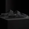 Women's Double Strap Suede Slide - Black sold by James Perse