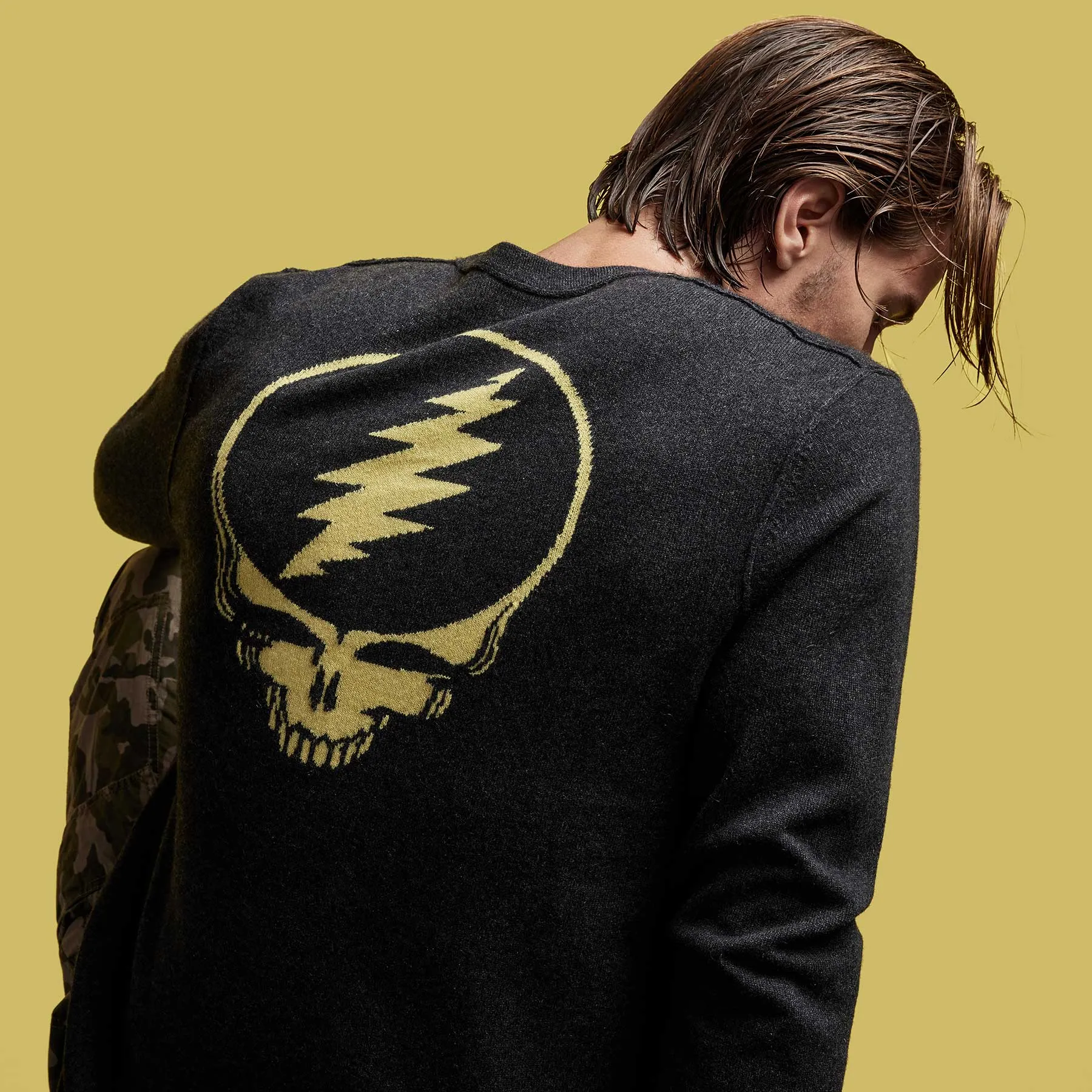 Grateful Dead Recycled Cashmere Sweater - Anthracite sold by James Perse product image thumbnail 4