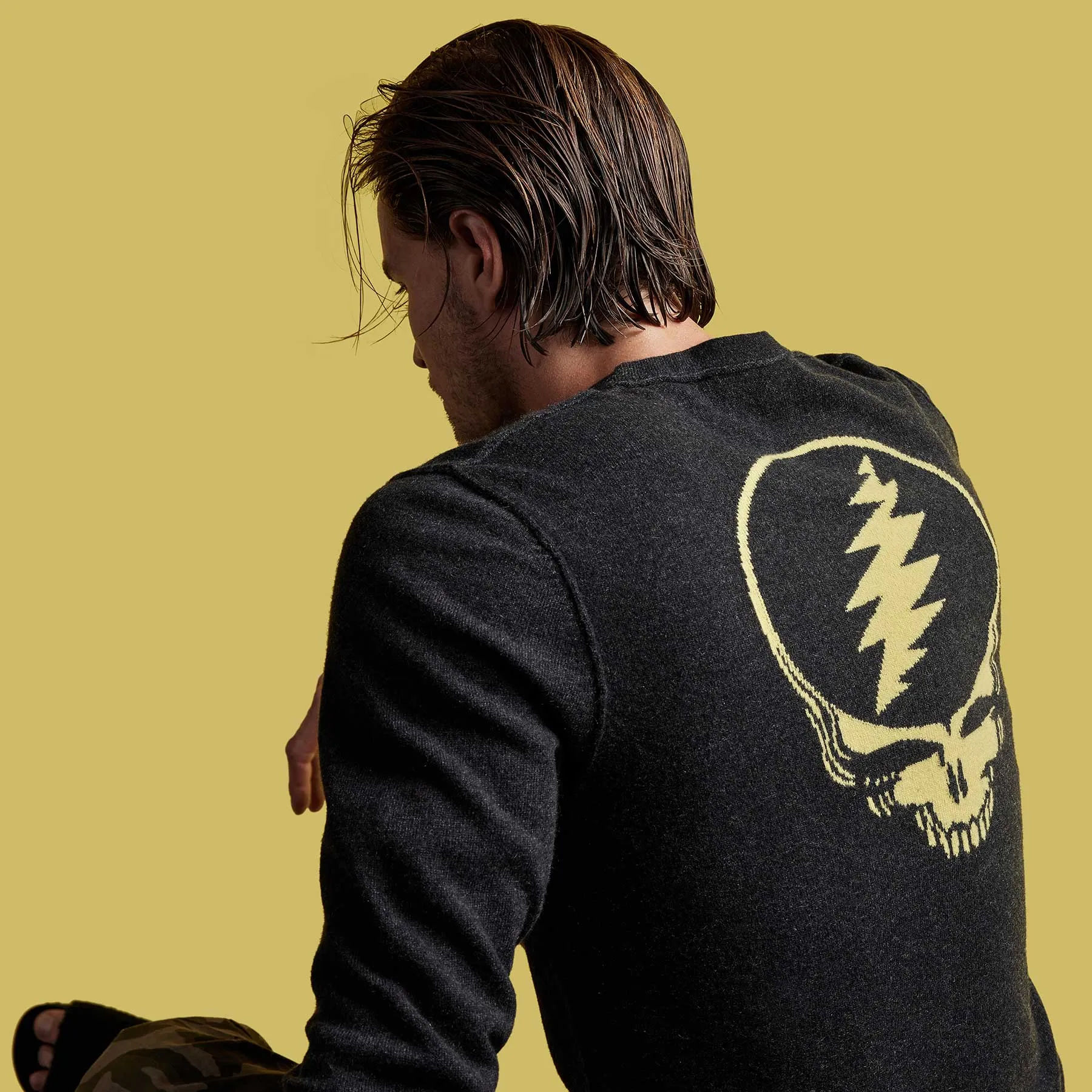 Grateful Dead Recycled Cashmere Sweater - Anthracite sold by James Perse product image thumbnail 3