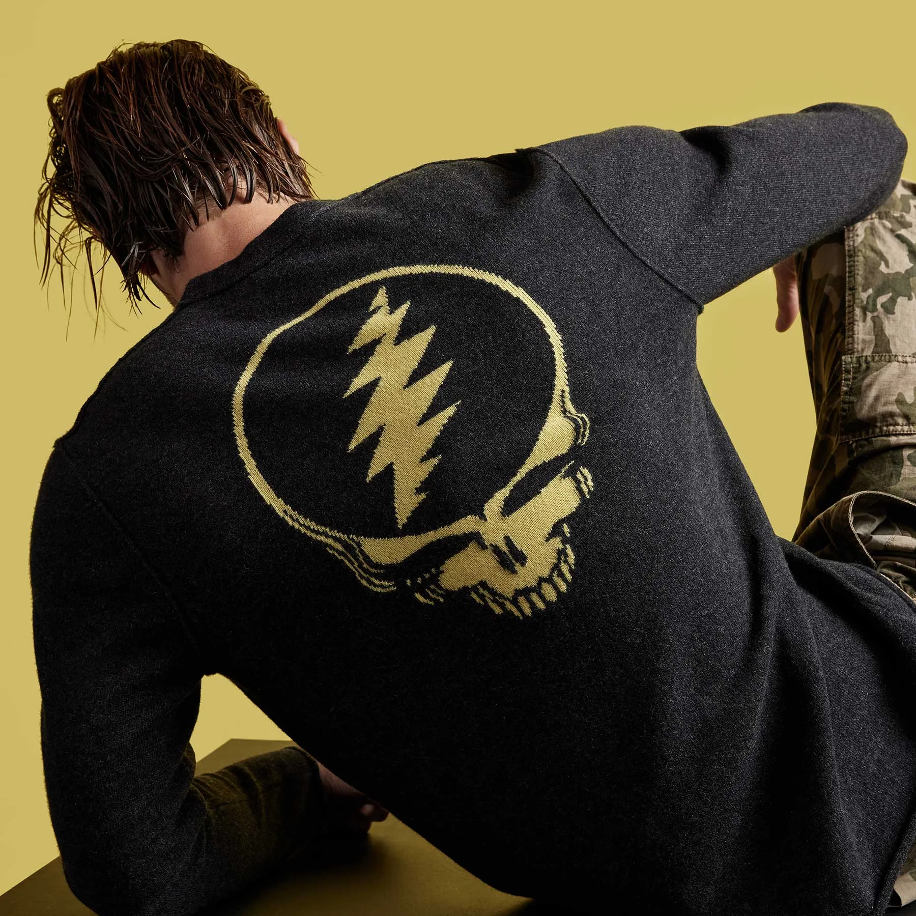 Grateful Dead Recycled Cashmere Sweater - Anthracite sold by James Perse product image thumbnail 2