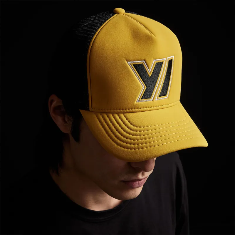 Y/ Outline Scuba Trucker Hat - Crocus Yellow sold by James Perse