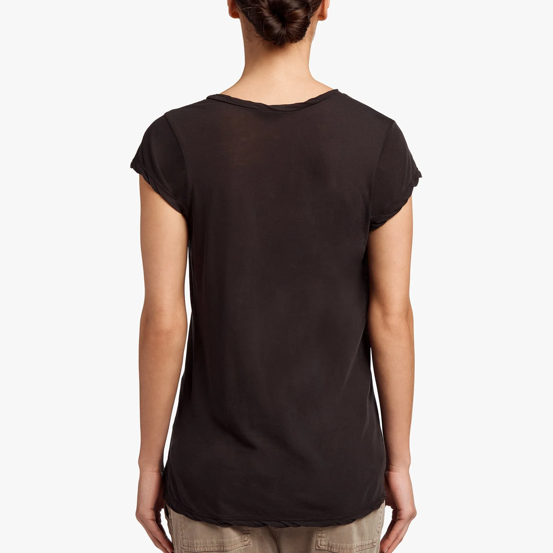 High Gauge Deep V Tee - Carbon sold by James Perse product image thumbnail 2
