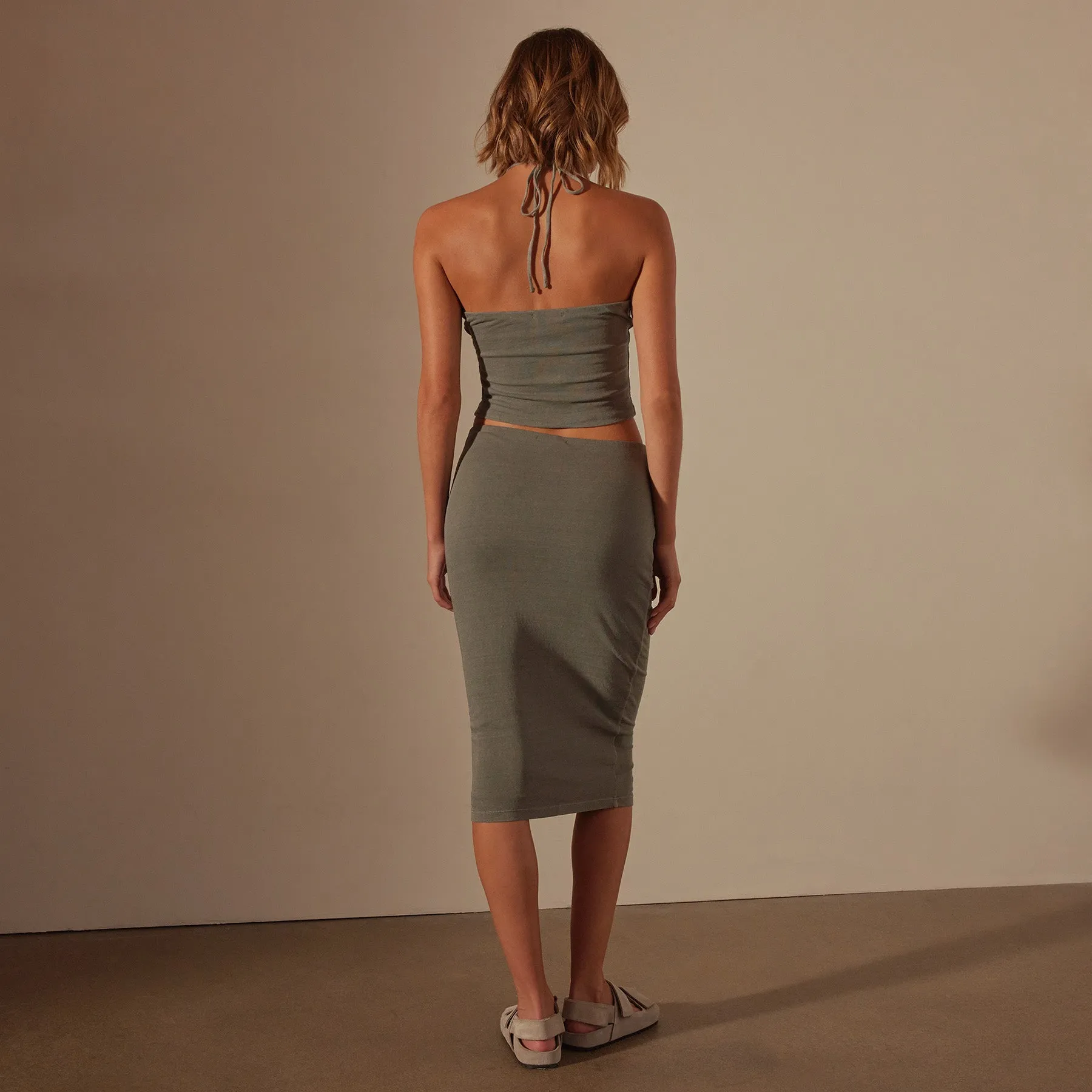 Recycled Brushed Jersey Skirt - Palm Pigment sold by James Perse product image thumbnail 4