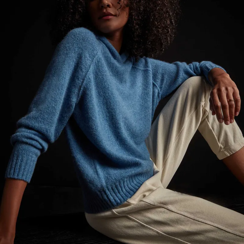 Lightweight Cashmere Hoodie - Blue Raspberry sold by James Perse