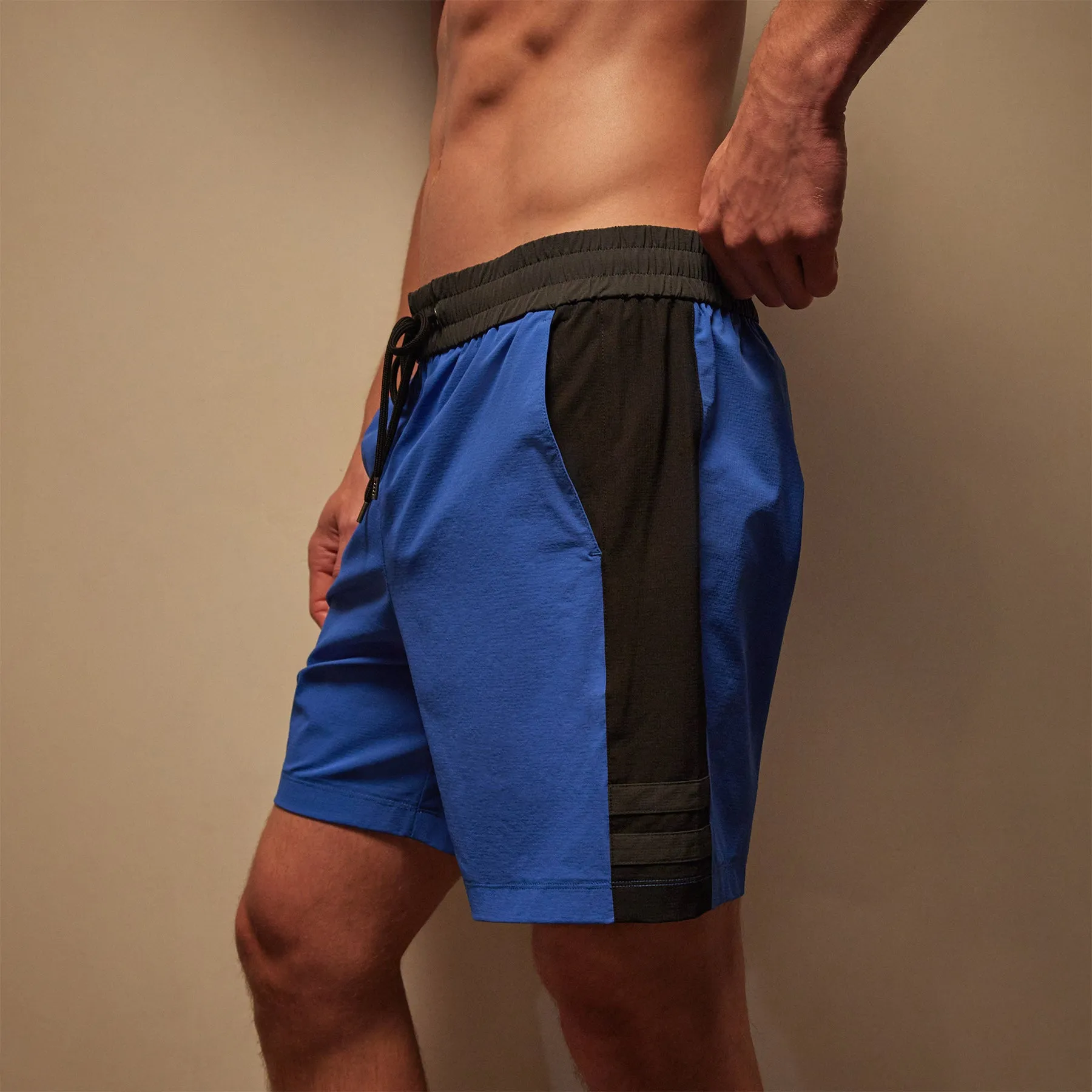 Stretch Rip Stop Sport Short - Baltic Blue/Black/Carbon sold by James Perse product image thumbnail 2