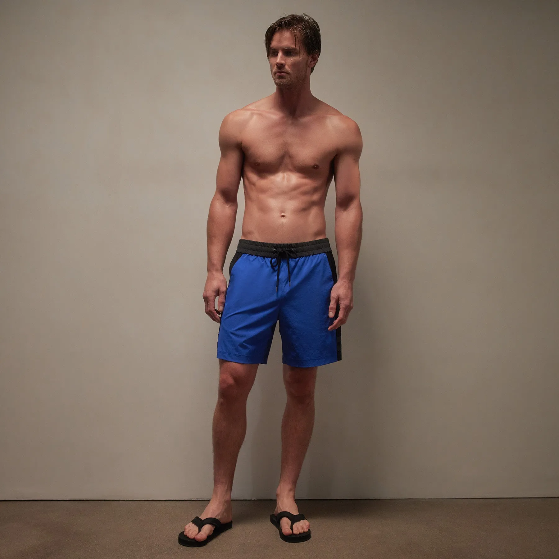 Stretch Rip Stop Sport Short - Baltic Blue/Black/Carbon sold by James Perse product image thumbnail 3