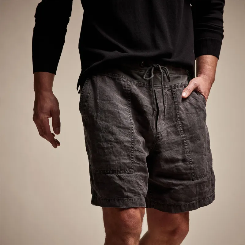 Utility Linen Short - Magma Pigment sold by James Perse