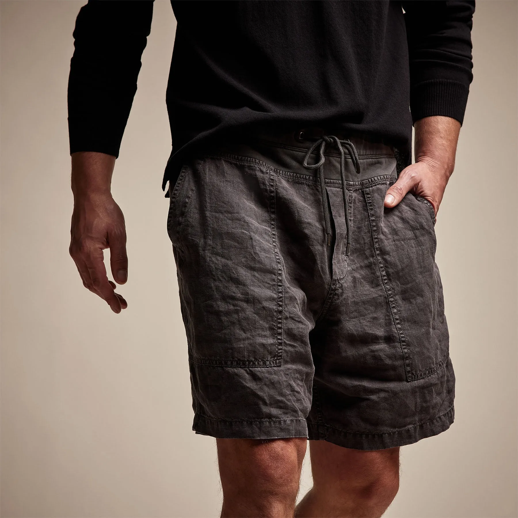 Utility Linen Short - Magma Pigment sold by James Perse