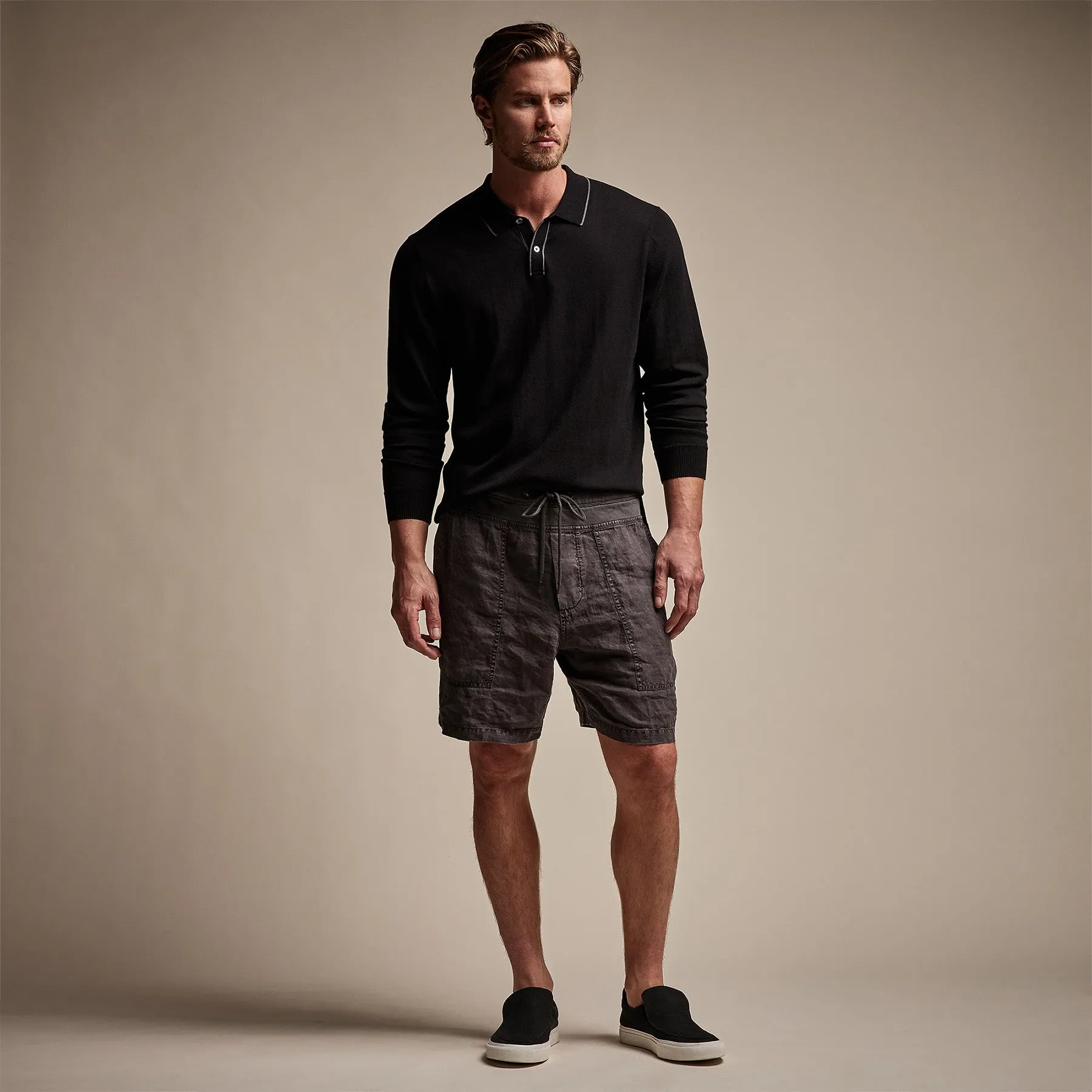 Utility Linen Short - Magma Pigment sold by James Perse product image thumbnail 3