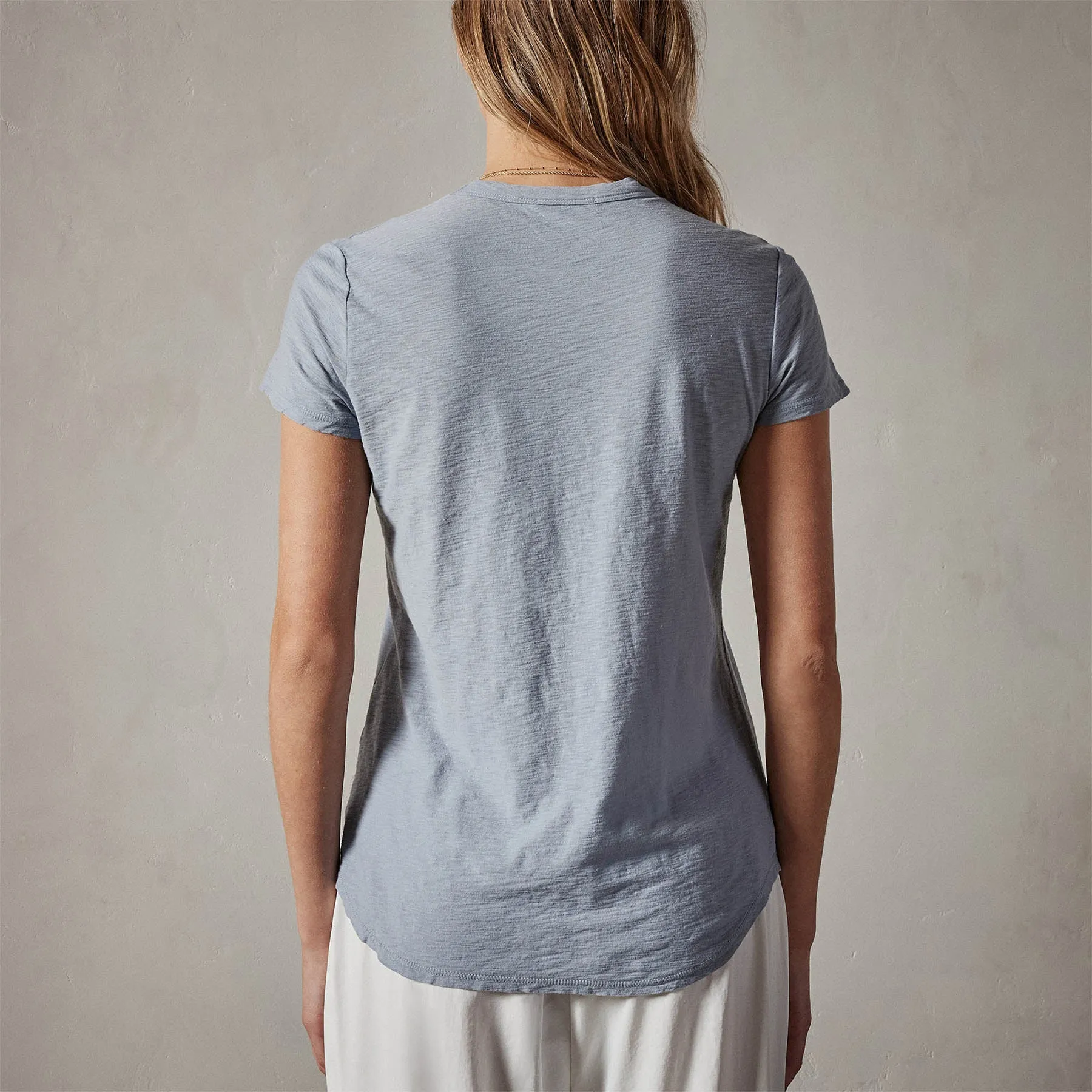 Sheer Slub Crew Neck Tee - Aura sold by James Perse product image thumbnail 4